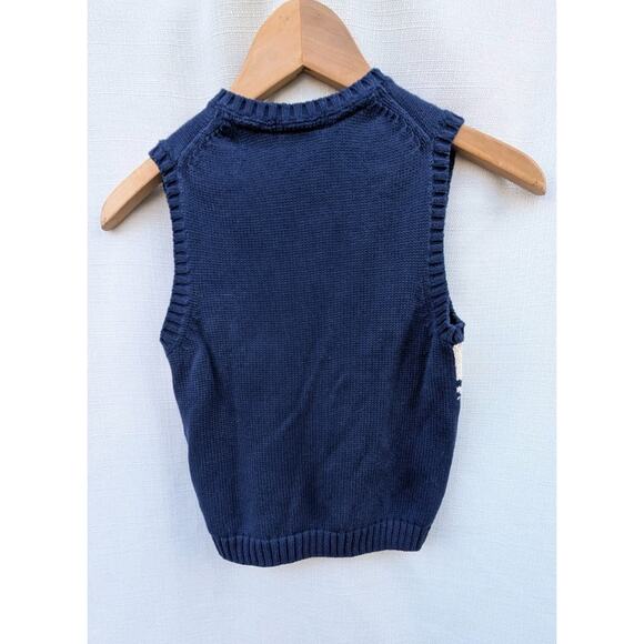 Janie And Jack Boys Anchor Sweater Vest Sz 6 Nautical Sailor High Seas - Picture 2 of 3